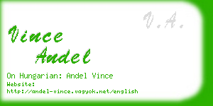 vince andel business card